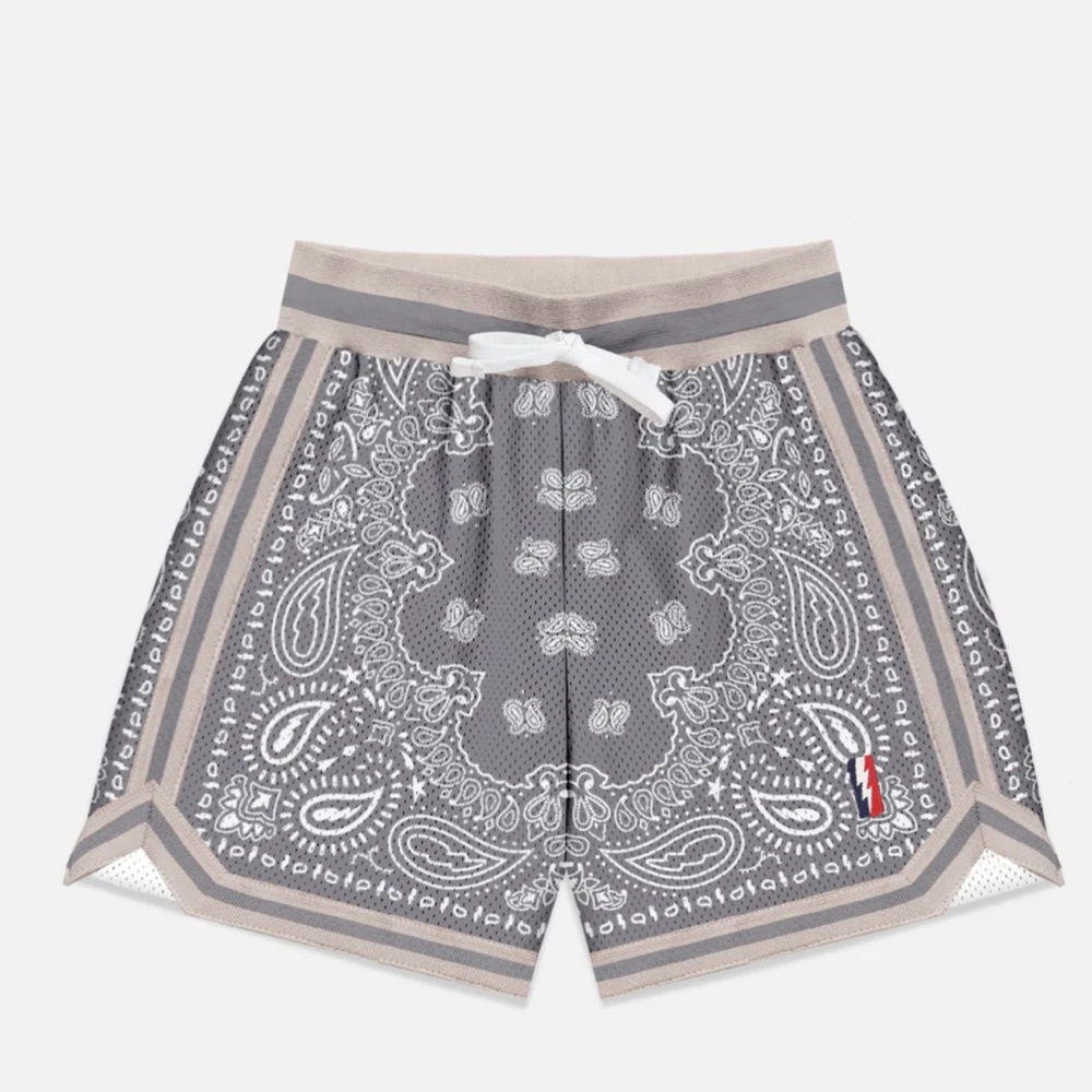 Collect & Select Swingman Grey Paisley Shorts Size Medium Men's